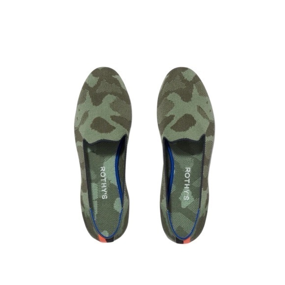 Rothy’s Green Camo Loafers Flats‎ Size 9